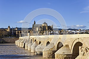 Roman Bridge and Mezquita Catedral de CÃÂ³rdoba, Andalucia, Spain photo
